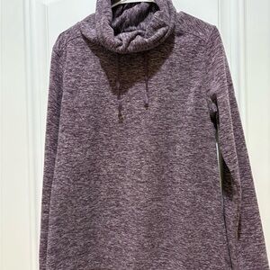 Ascend Heathered Purple Cowl Neck Sweater/fleece